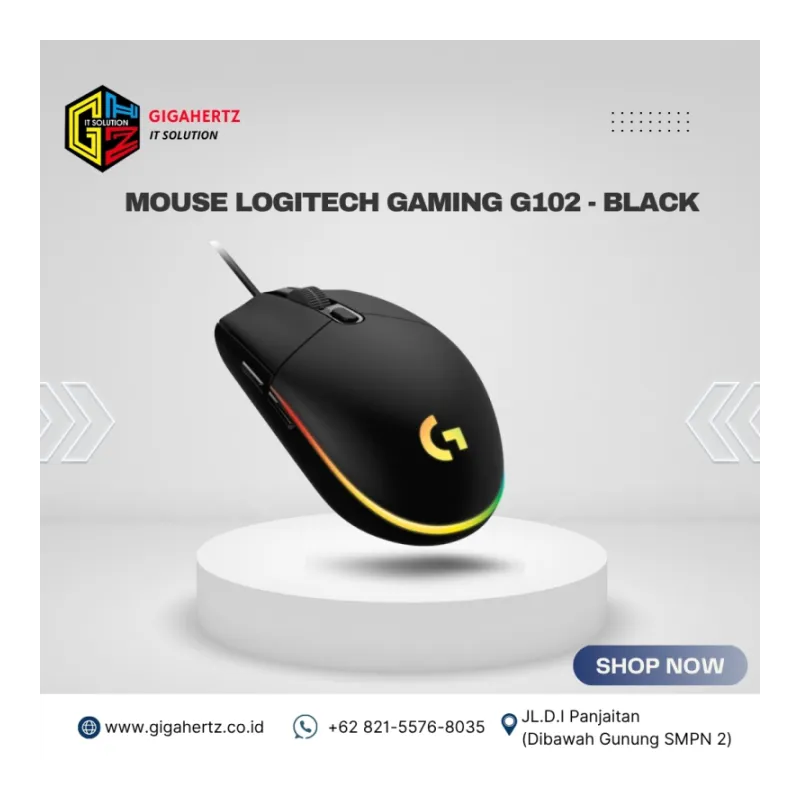 MOUSE LOGITECH GAMING G102 - BLACK