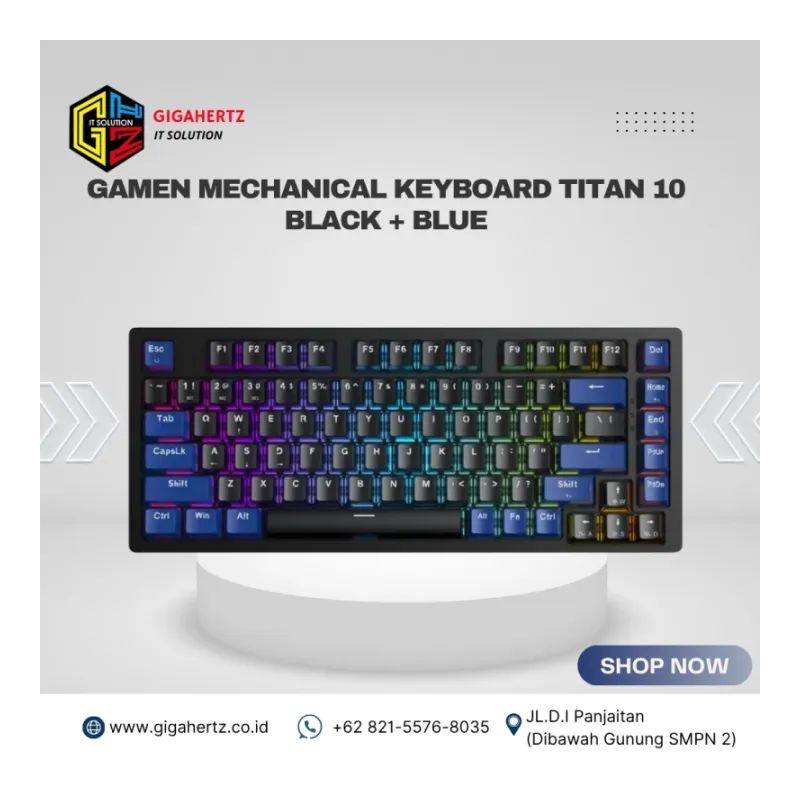 GAMEN Mechanical Keyboard Titan 10 Black + Blue