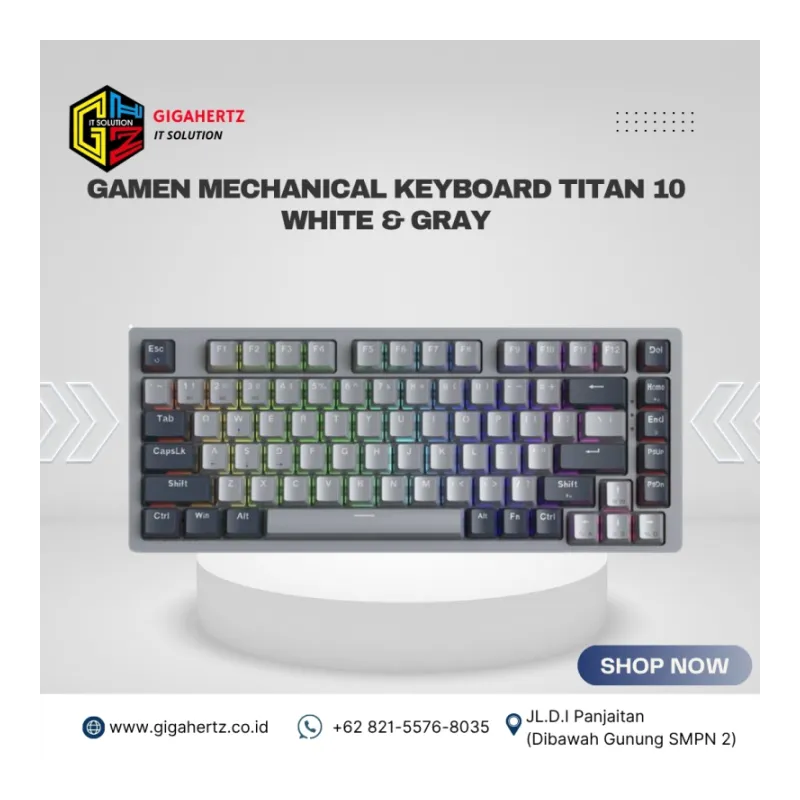 GAMEN Mechanical Keyboard Titan 10 white & Gray