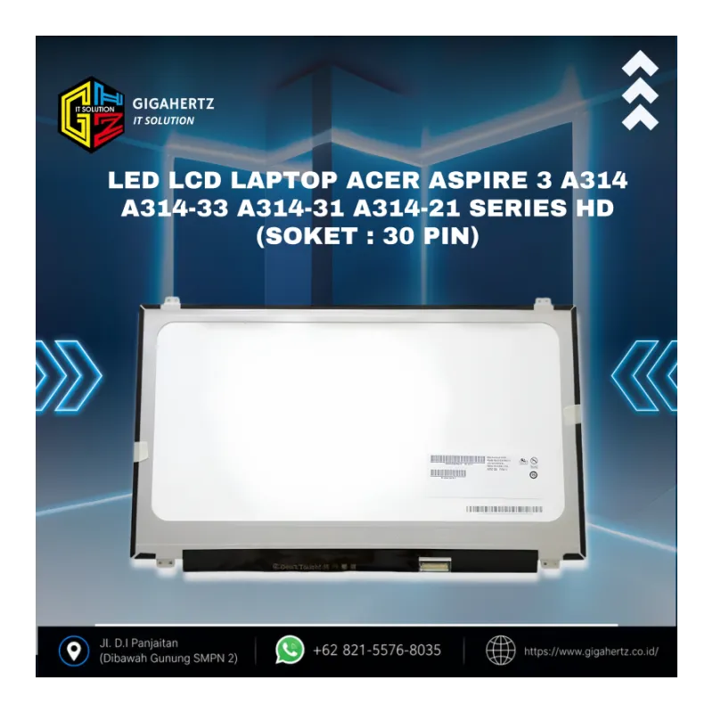 LED LCD Laptop Acer Aspire 3 A314 A314-33 A314-31 A314-21 Series HD (Soket : 30 PIN)