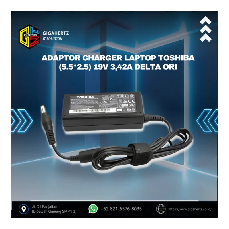Adaptor charger laptop Toshiba (5.5*2.5) 19V 3,42A DELTA ORI