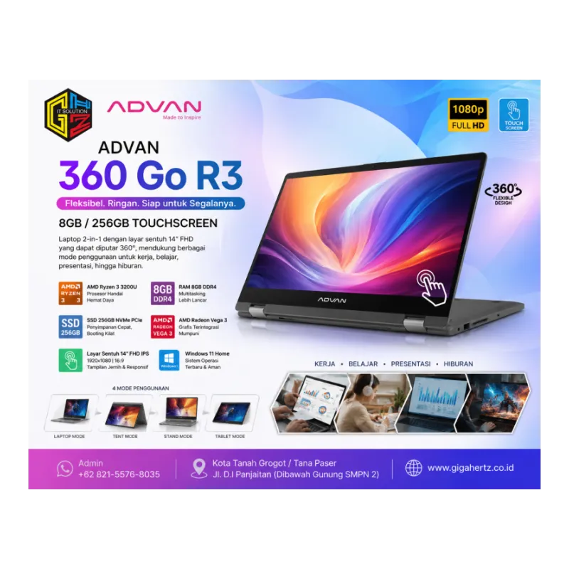 ADVAN 360 Go R3 8GB/256GB Touchscreen