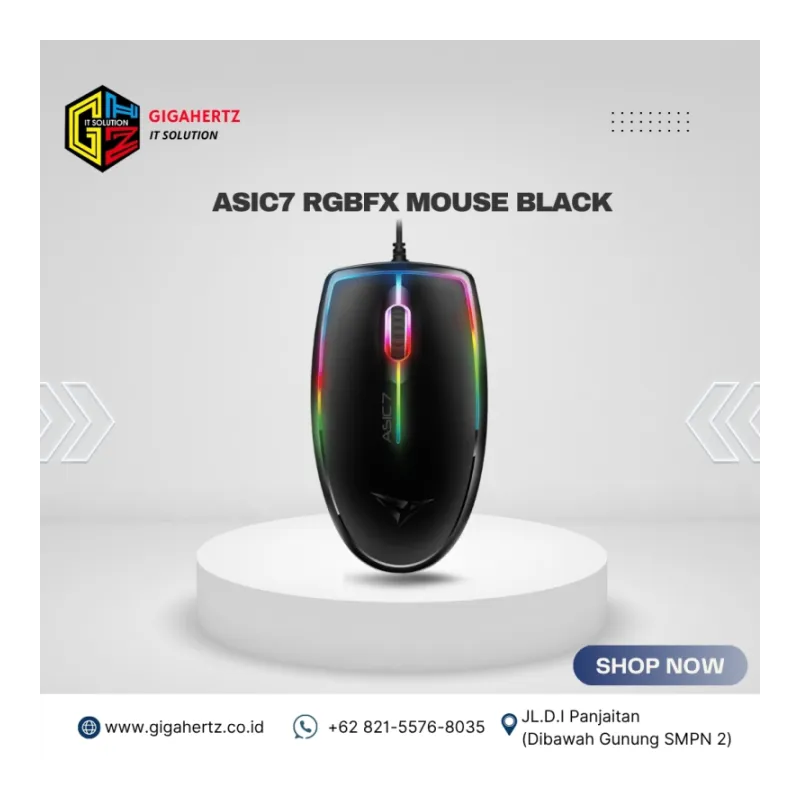 ASIC7 RGBFX MOUSE BLACK