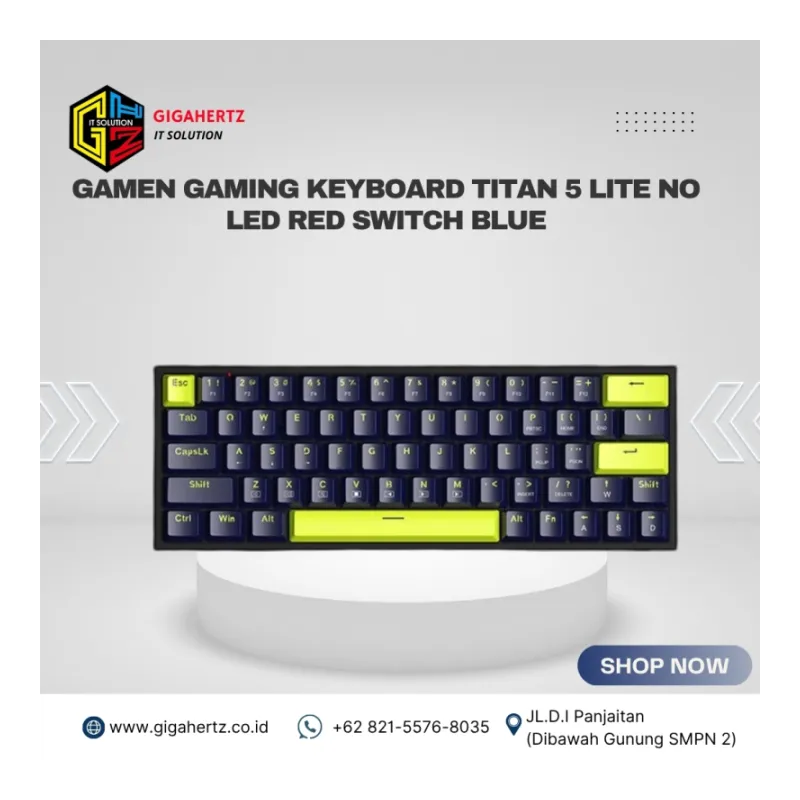 GAMEN GAMING KEYBOARD TITAN 5 LITE NO LED RED SWITCH BLUE