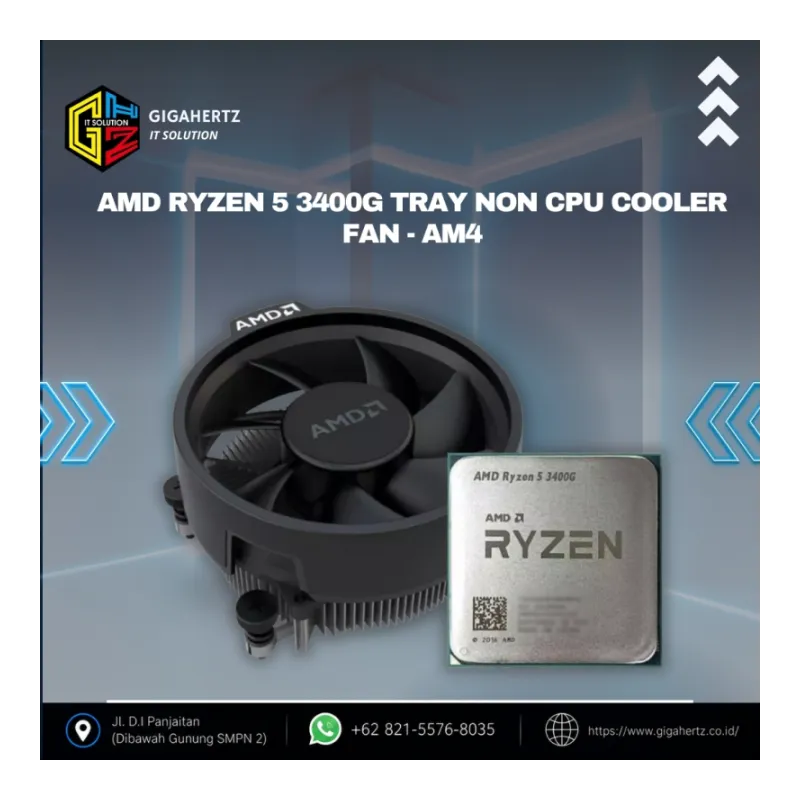 AMD Ryzen 5 3400G TRAY Non CPU Cooler Fan - AM4