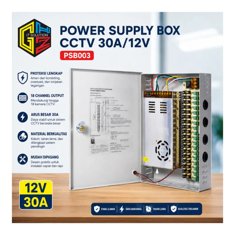 POWER SUPPLY BOX CCTV 30A/12V